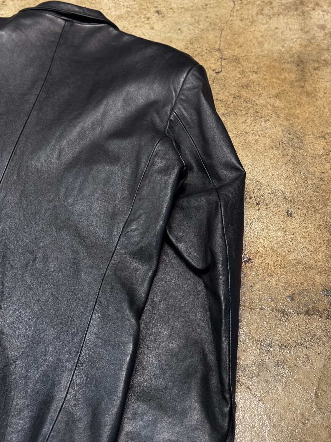 M-L ) EL SACE Double Breasted Leather JK 상품이미지5