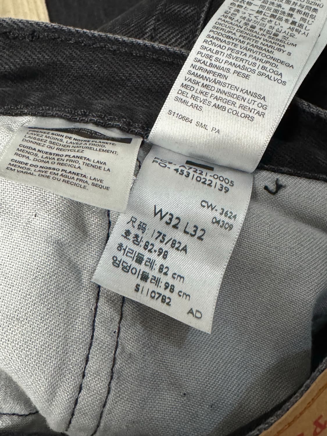 리바이스 / 565 스트레이트 흑청 / 32x32 상품이미지4