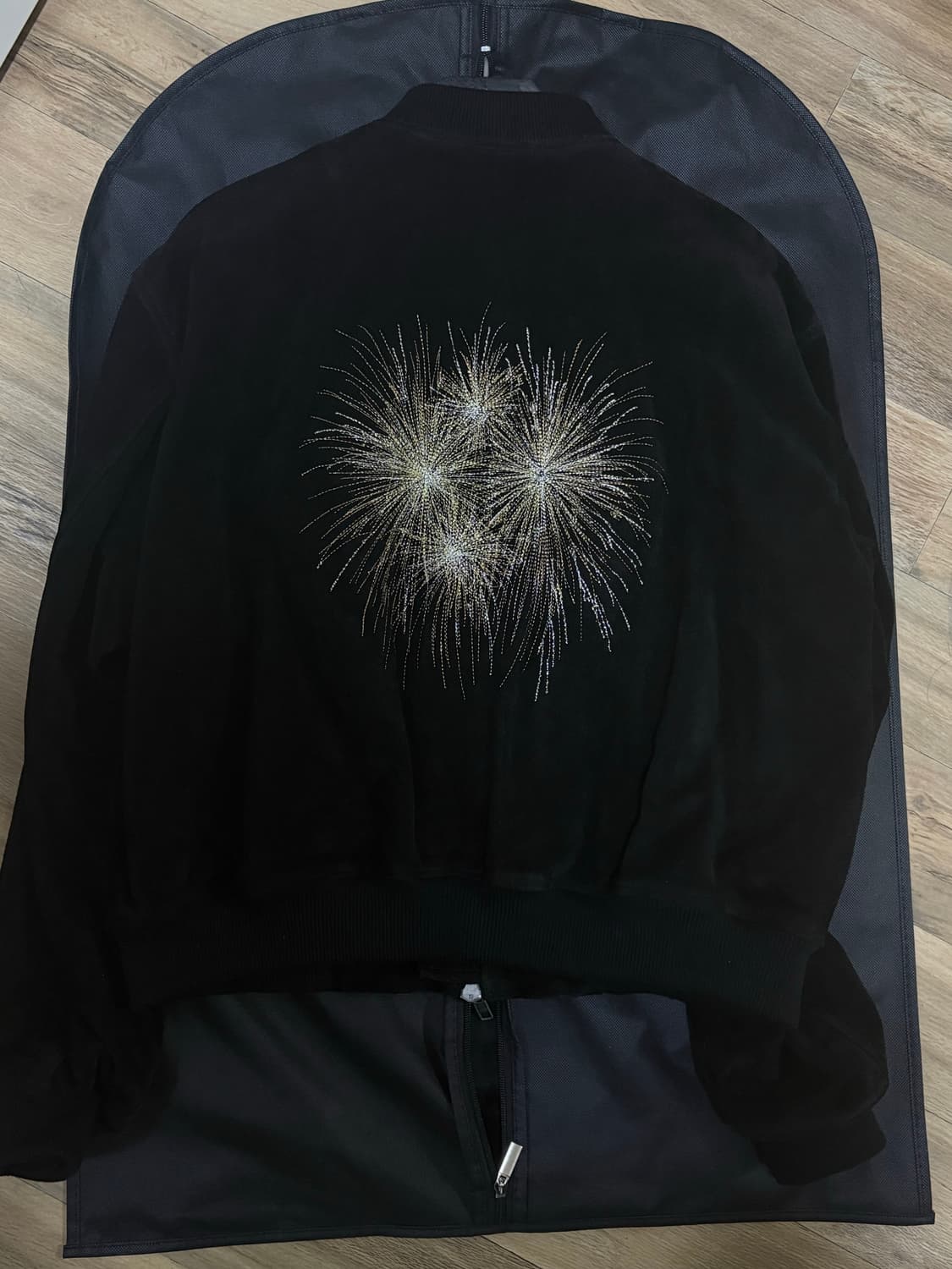 [1] 언더마이카 불꽃 자켓 (파이어웍스 자켓) 블랙 스웨이드 팝니다 상품이미지5