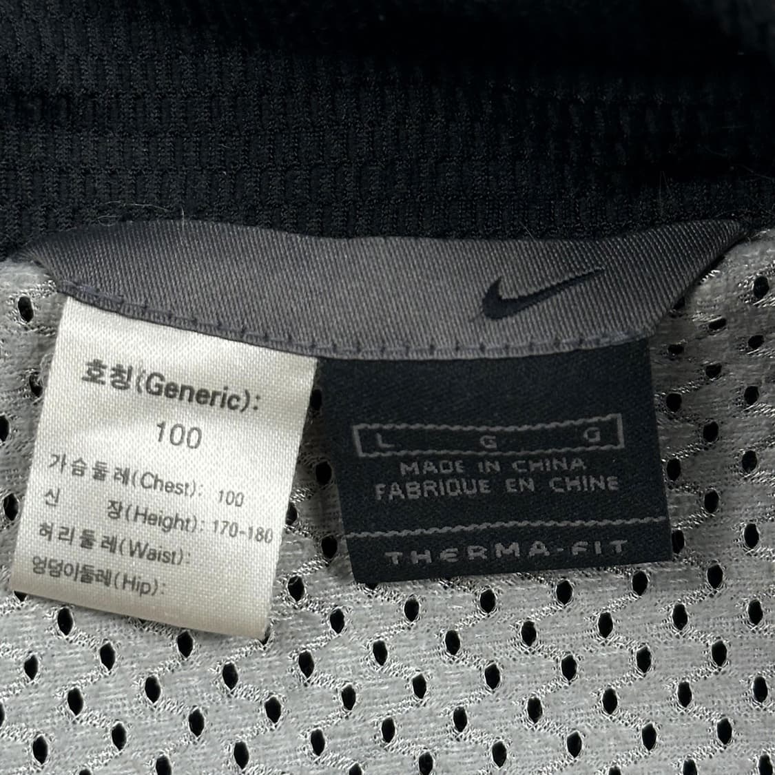 나이키 써마핏 블랙 바람막이 자켓 (L) 상품이미지6