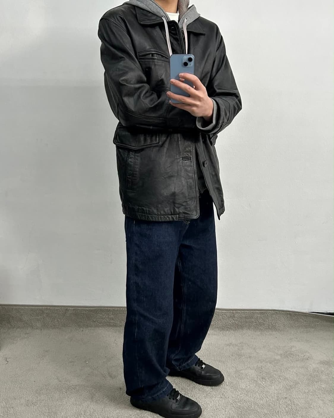 빈티지 레더 카코트 상품이미지1