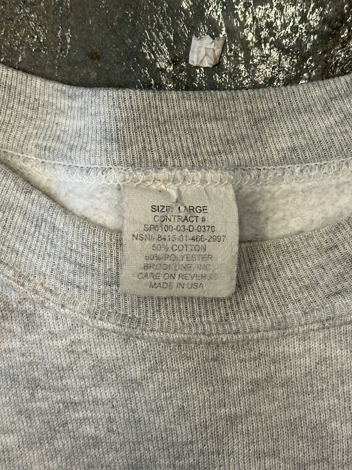 90s US ARMY 50/50 USA 스웻셔츠 L 상품이미지3