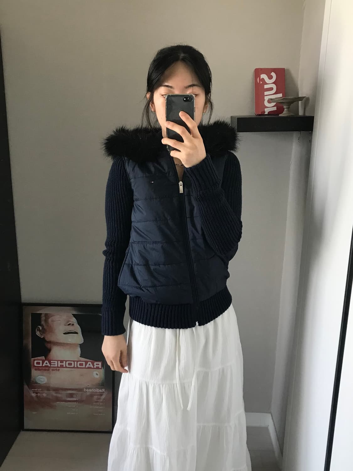 타미힐피거 로고 울프죠 니트 패딩 자켓 상품이미지2