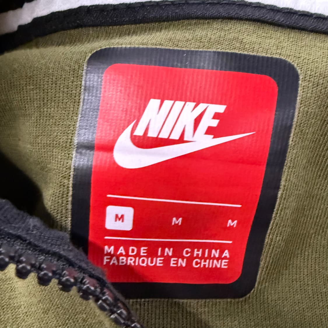 [정품/M] 나이키 테크 플리스 후드집업 카키 b15 상품이미지5