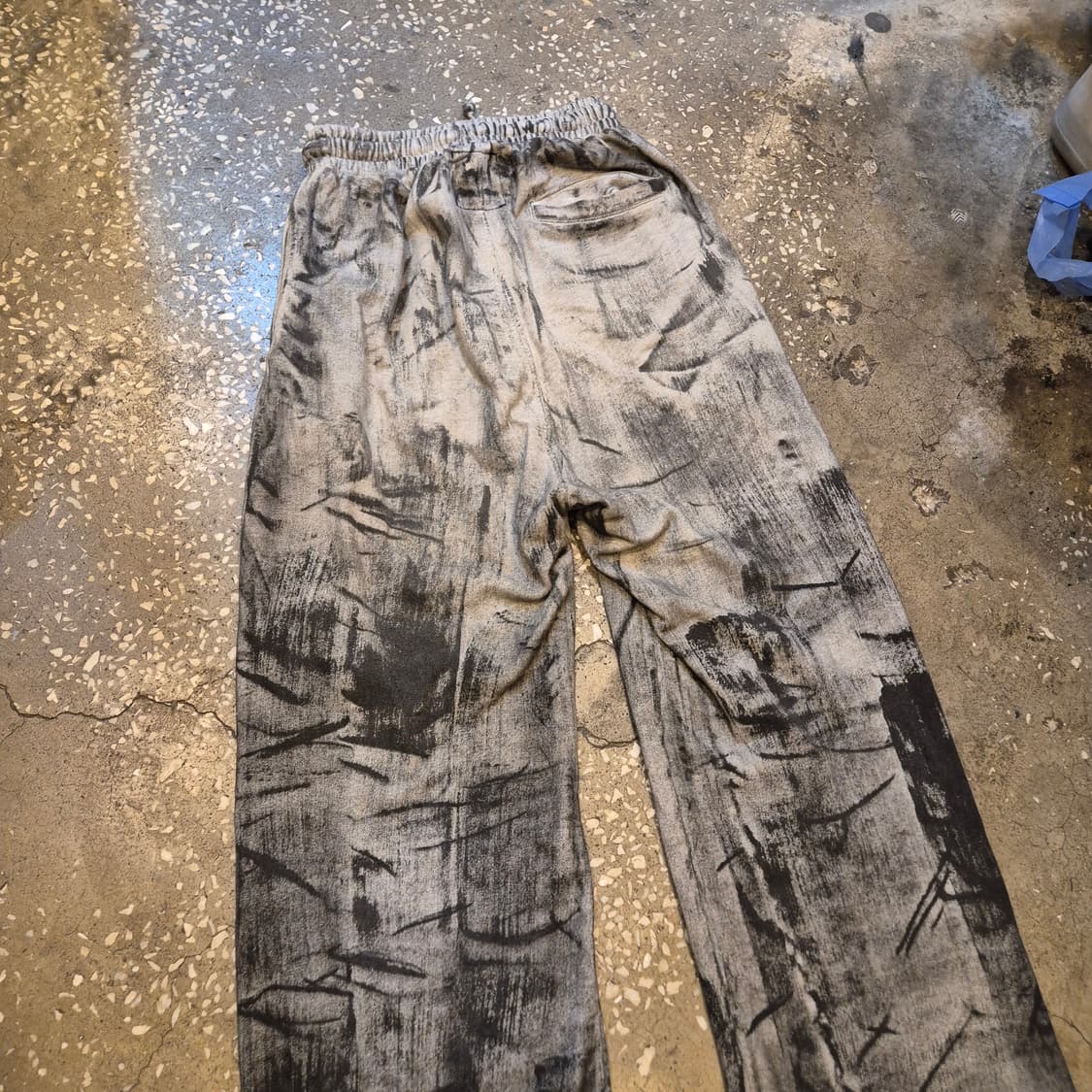 30~32인치 페인팅나염 면 와이드핏 밴딩팬츠  상품이미지6