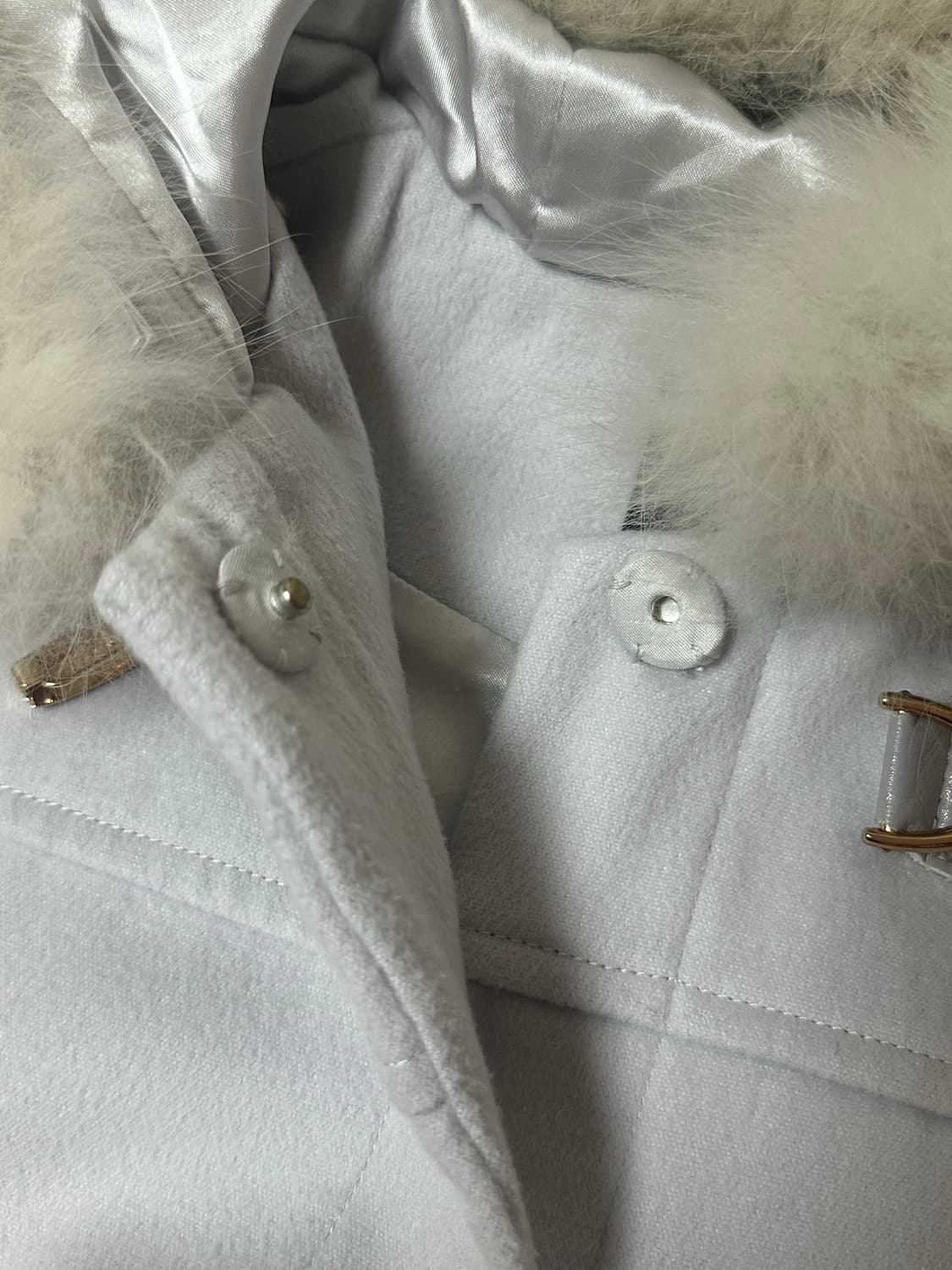 빈티지 소라색 회색 떡볶이 코트 히메 갸루 모리 리얼퍼 상품이미지4