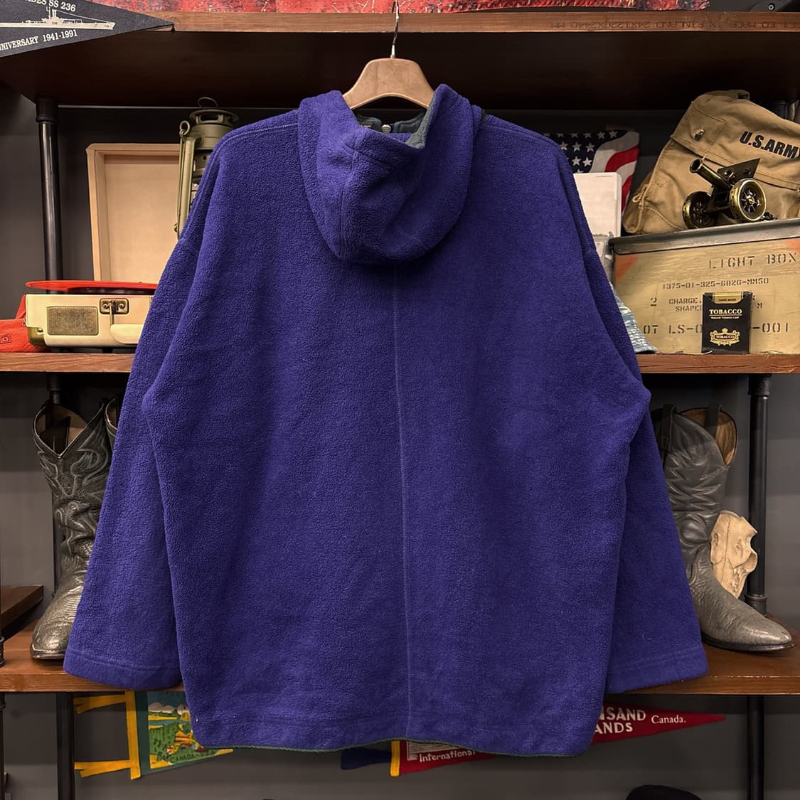 90s 파타고니아 미국생산 윈드존 플리스 후드 집업자켓 퍼플 N887 상품이미지2