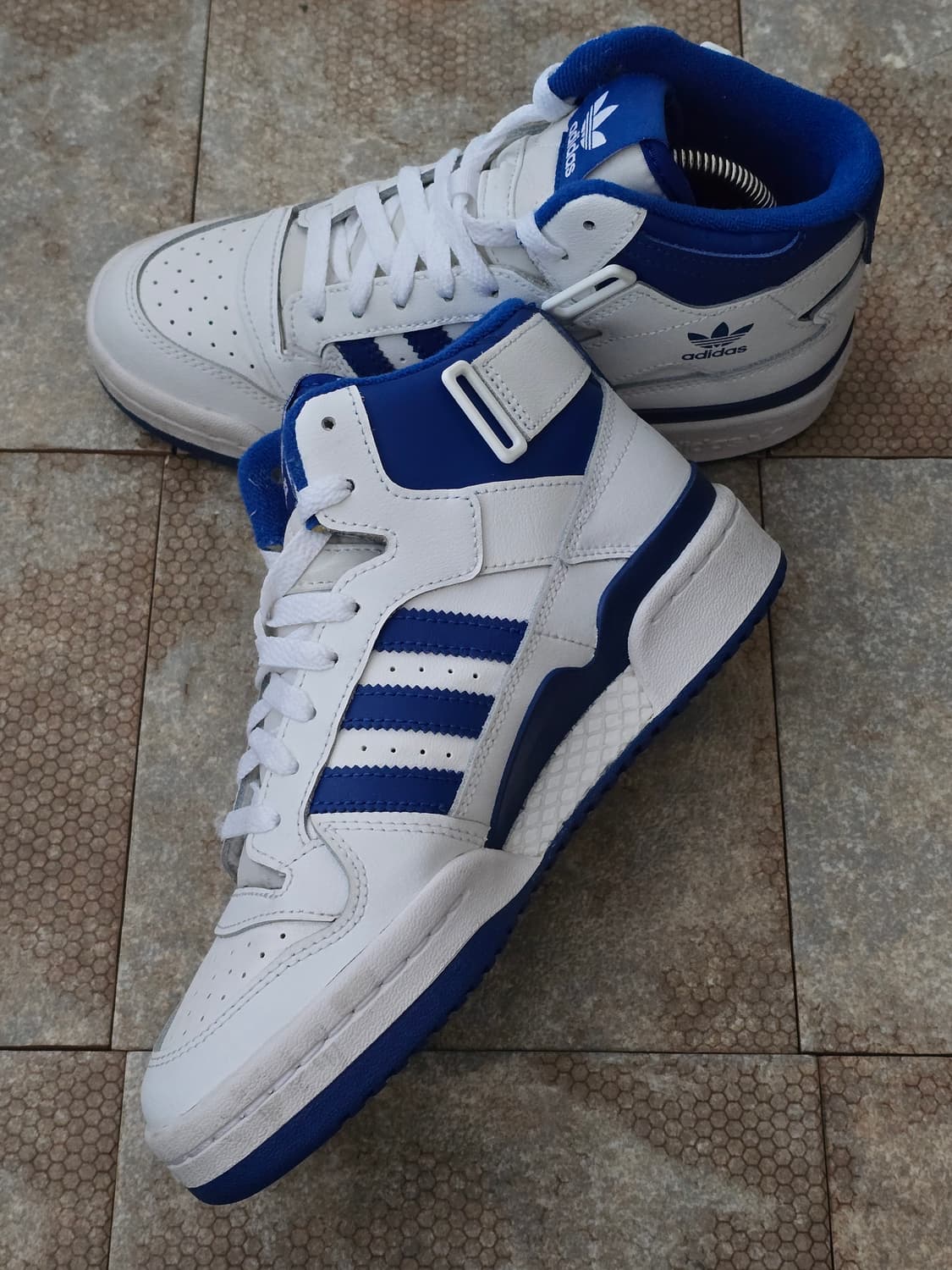 (225)아디다스 포럼 미드 화이트 블루 상품이미지6