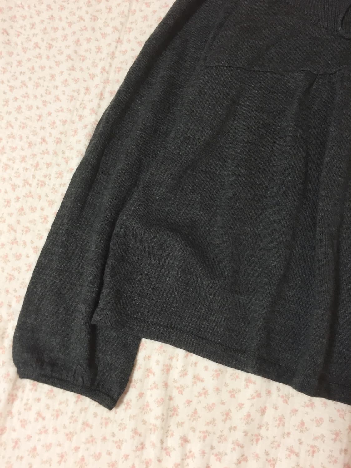 빈티지 모리걸 차콜 니트탑 상품이미지3