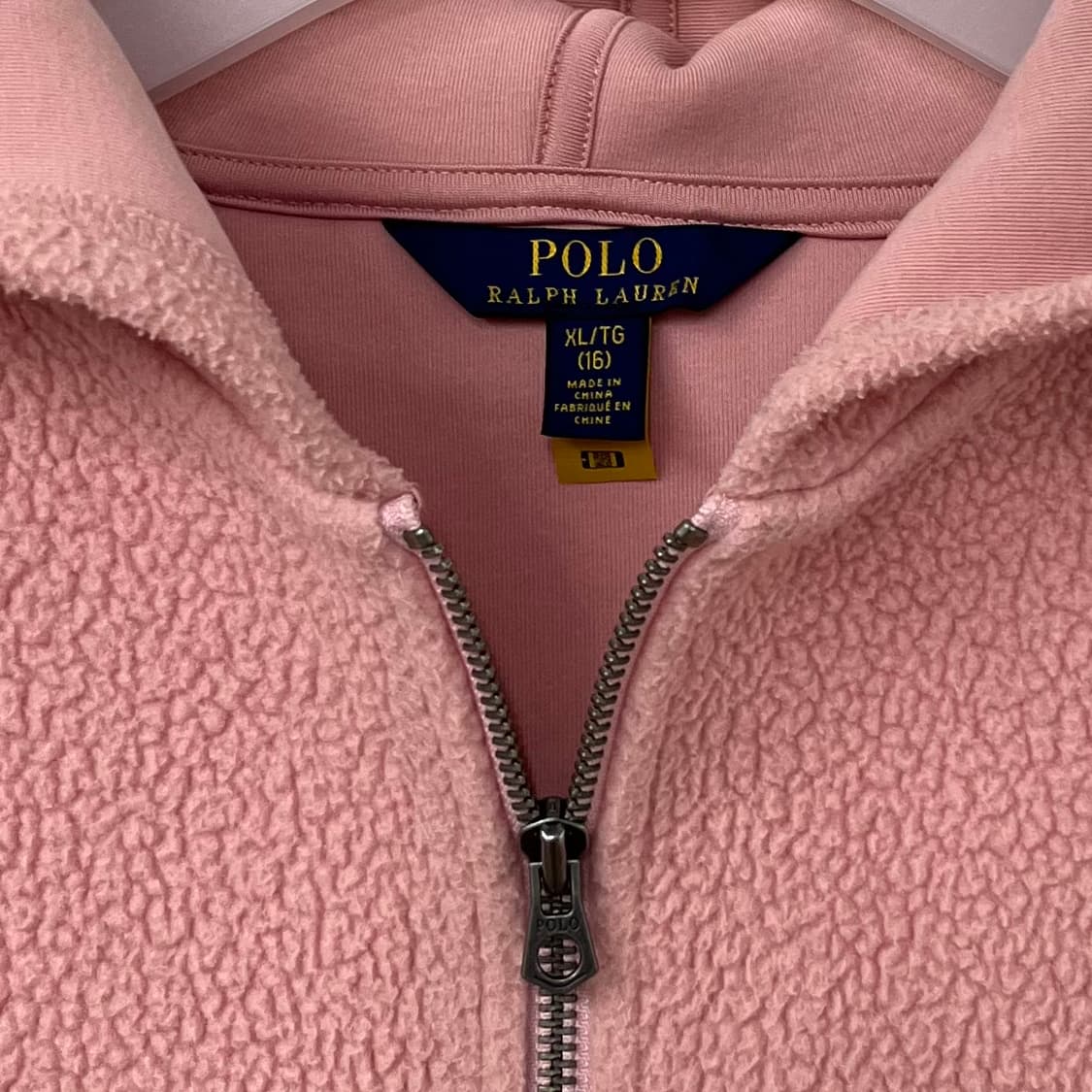 폴로 랄프로렌 핑크포니 뽀글이 플리스 후드집업 상품이미지5