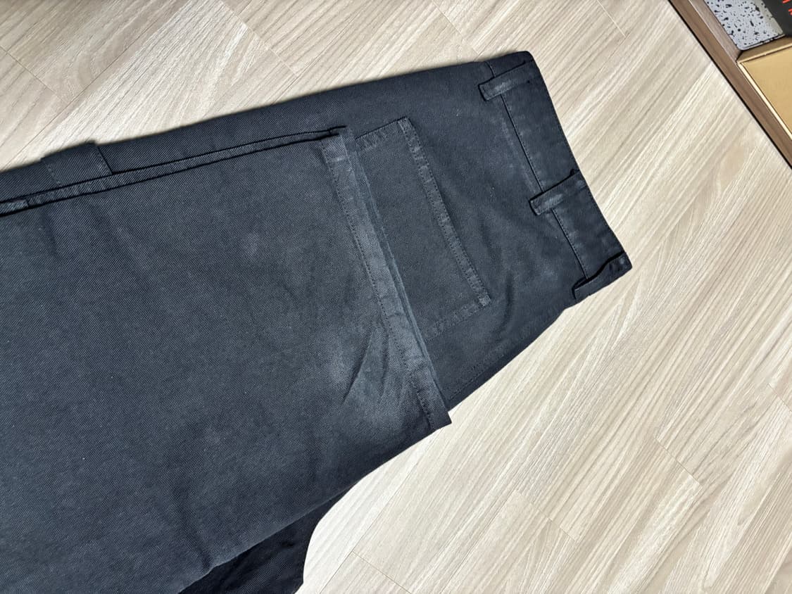 아오이로 페이크 스터드 커트 더블니 데님 블랙 상품이미지4