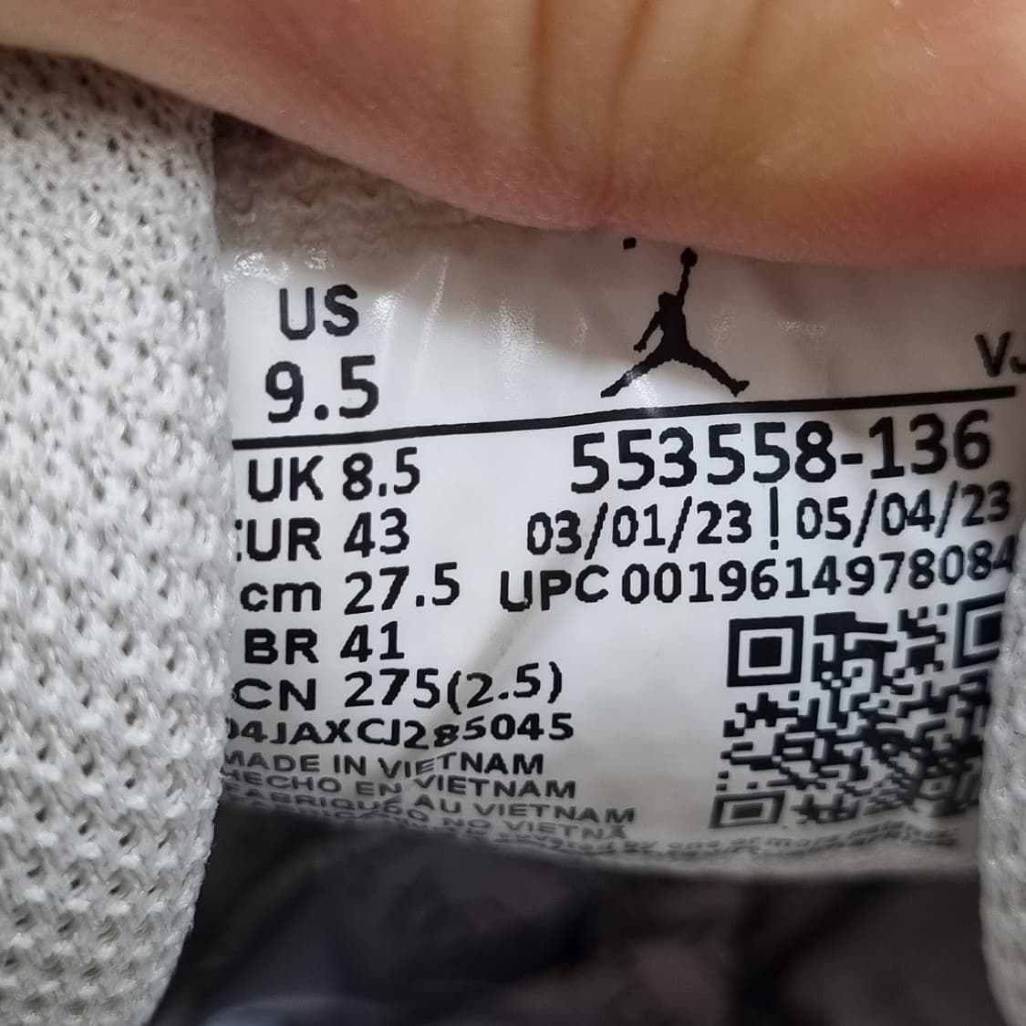 나이키 조던1 로우 화이트 남성운동화275  상품이미지6