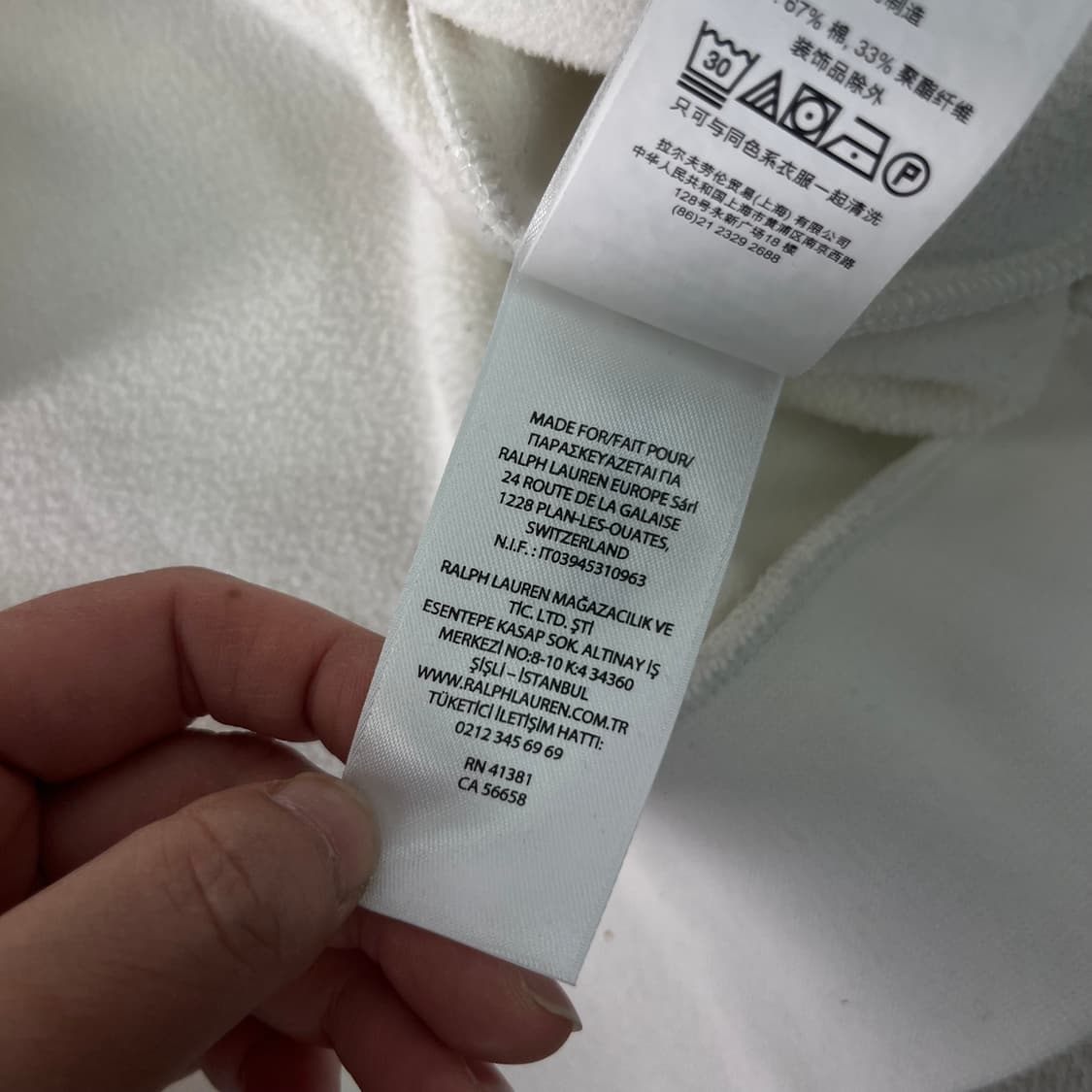 105 폴로랄프로렌 스몰포니 화이트 맨투맨  상품이미지7