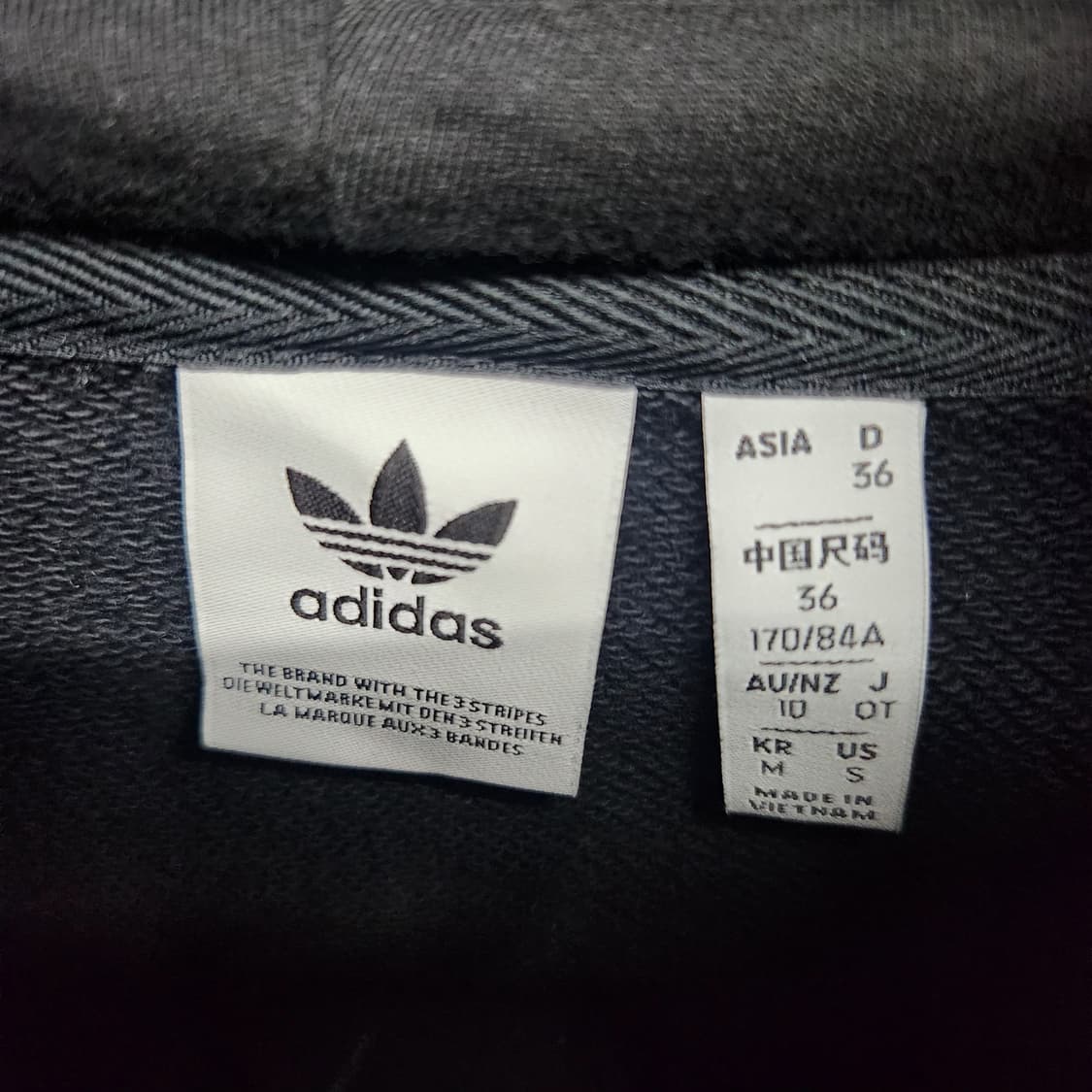 아디다스 멀티컬러 삼선 백 로고 크롭 후드티 M(XL) 상품이미지6