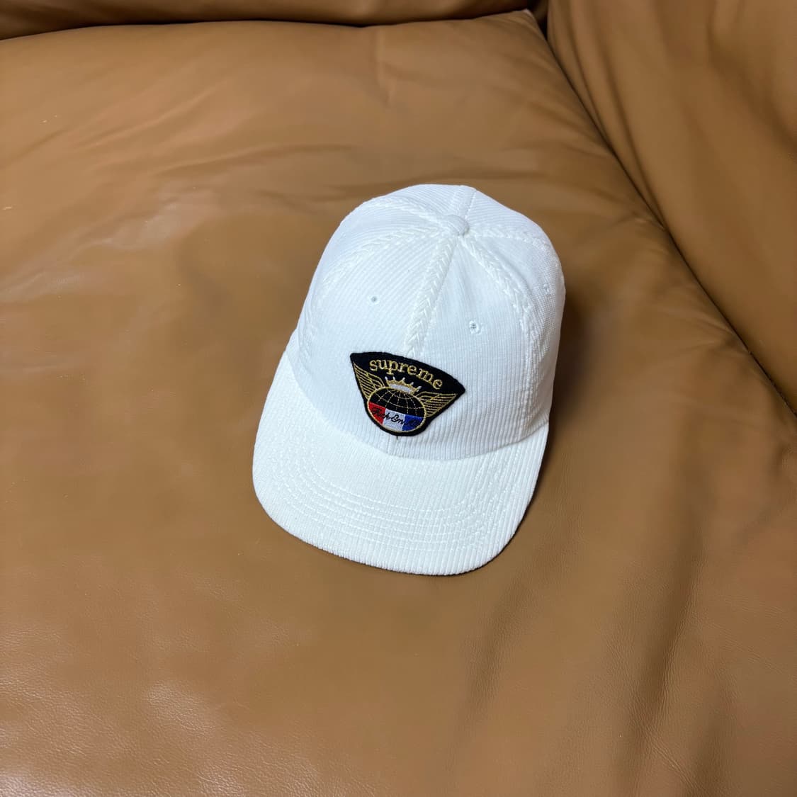 Supreme 슈프림 윙패치 코듀로이 화이트 6패널 볼캡 모자 상품이미지1