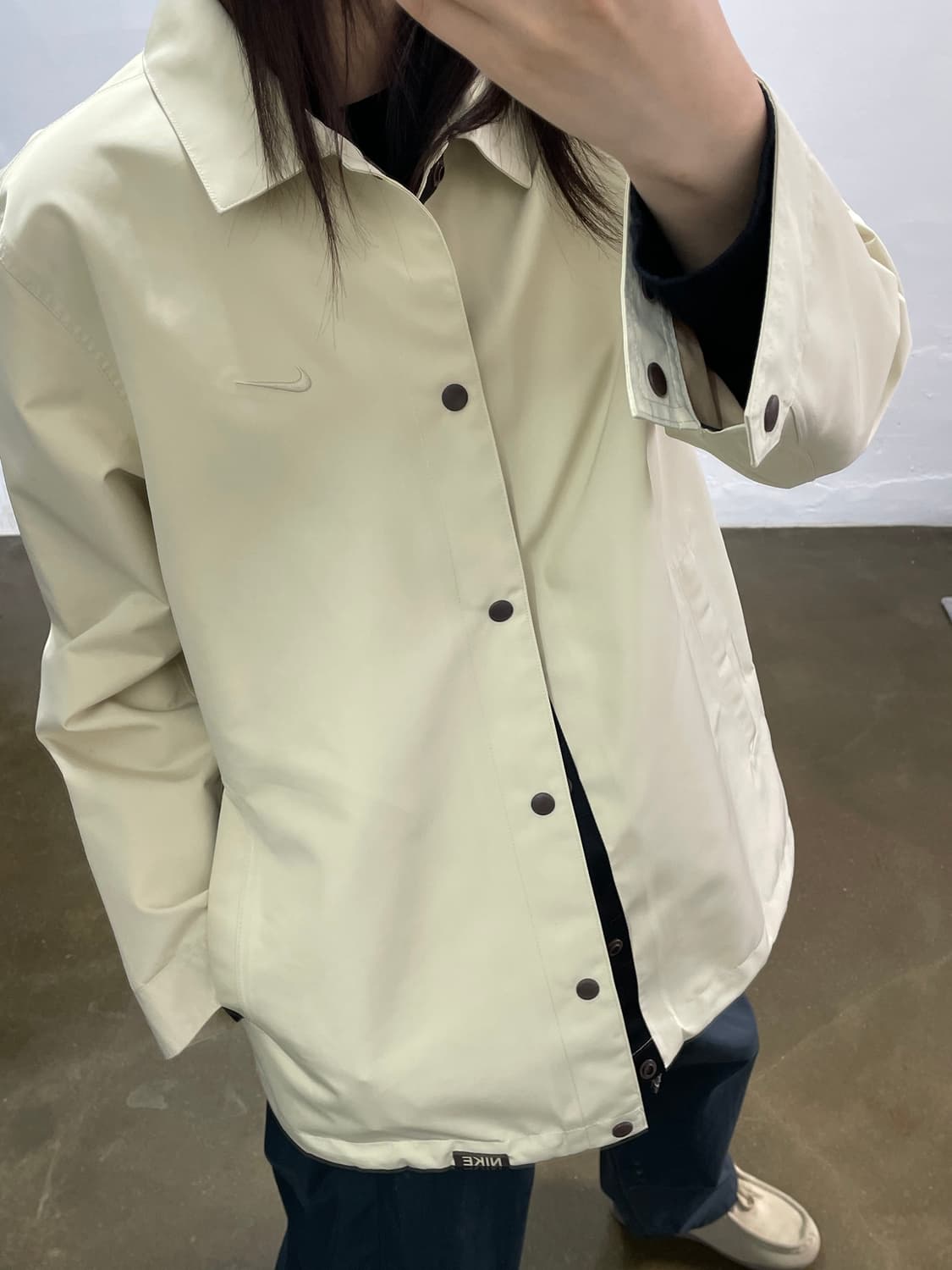 나이키 코치 자켓 베이지 M 상품이미지1
