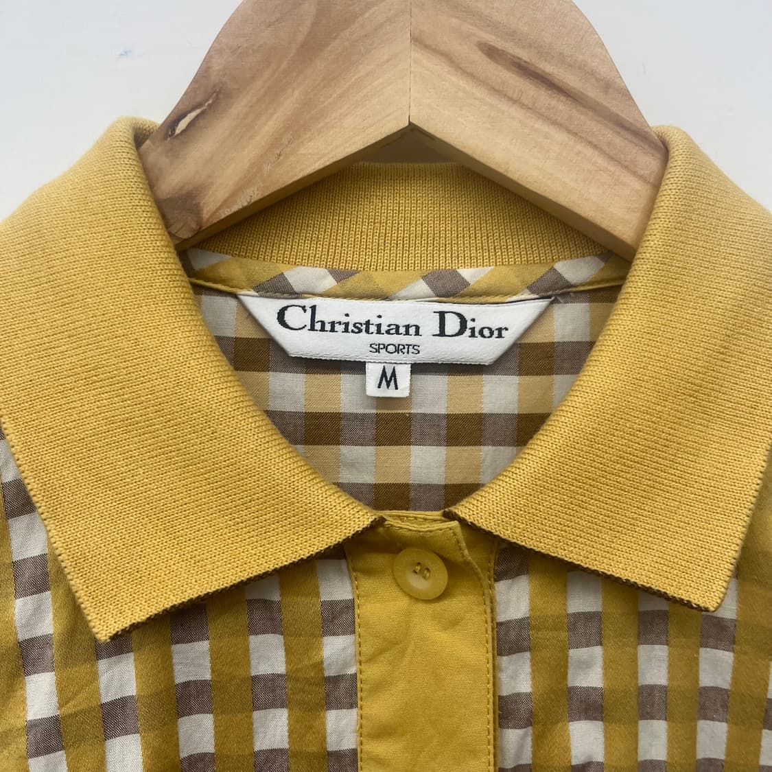 크리스찬 디올 옐로우 체크 패턴 셔츠 여/M 상품이미지3