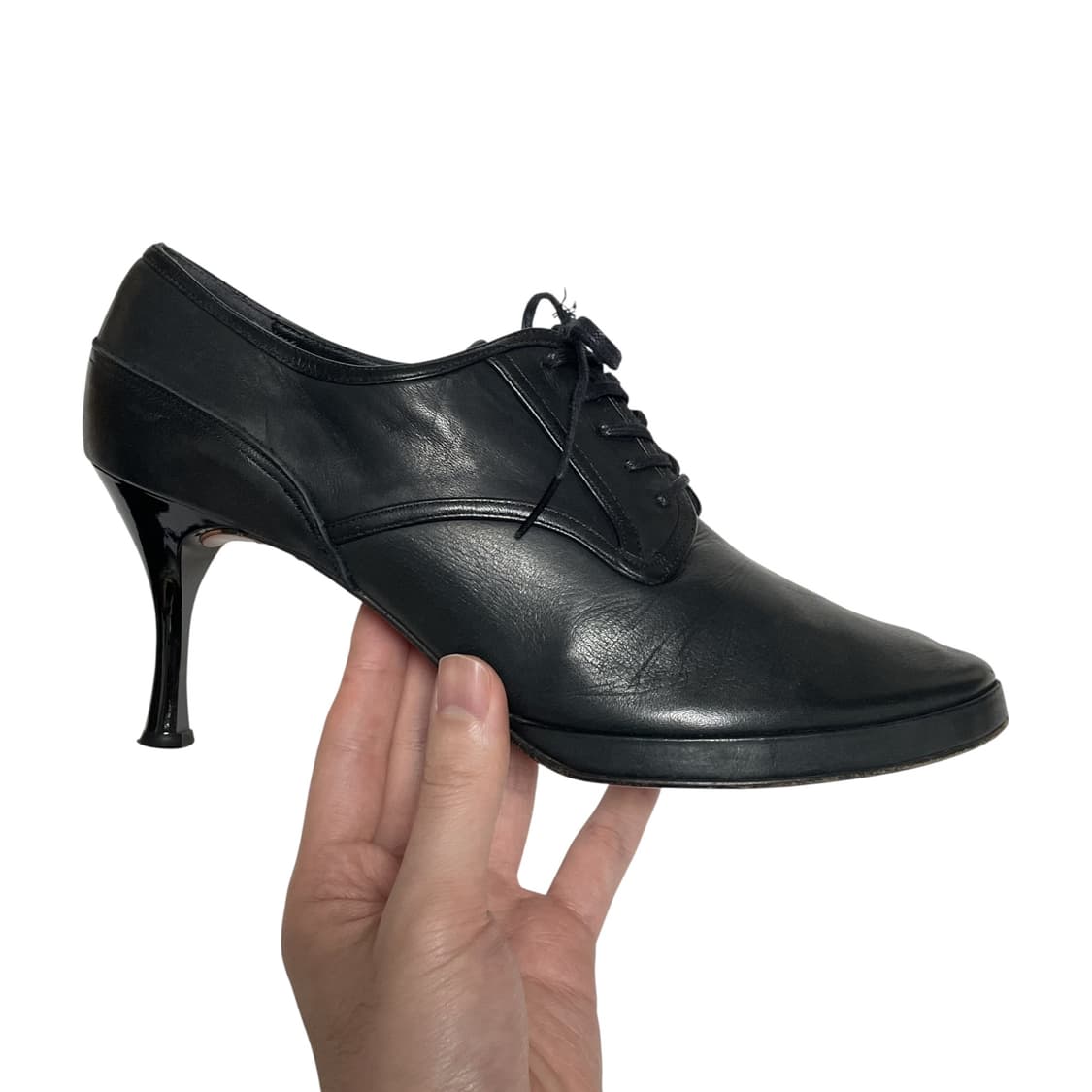 요지 야마모토 레이스업 커브드 힐 상품이미지7