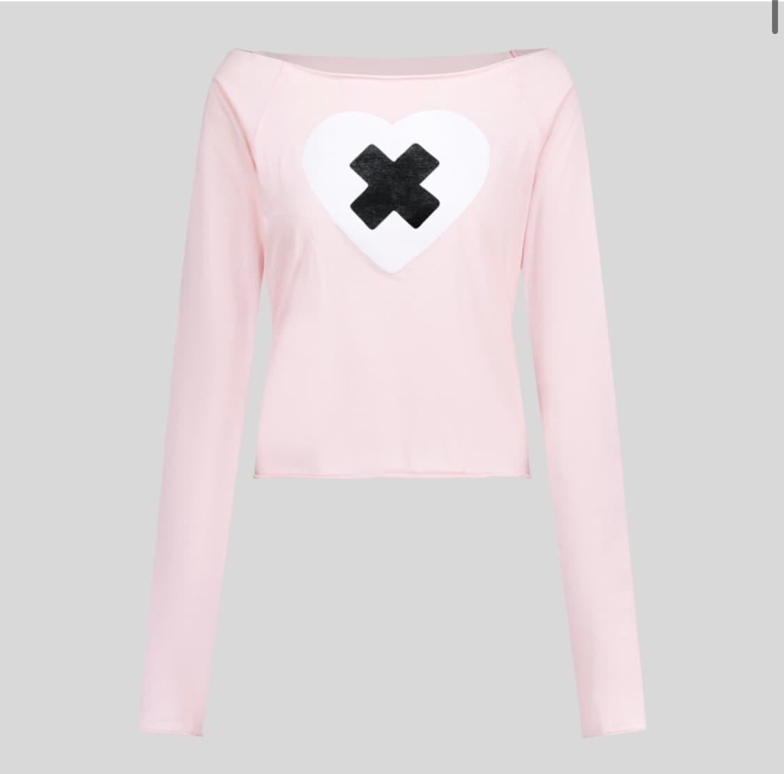 샵페어리 크로스 하트 컷오프 티셔츠 cross heart cut 상품이미지2