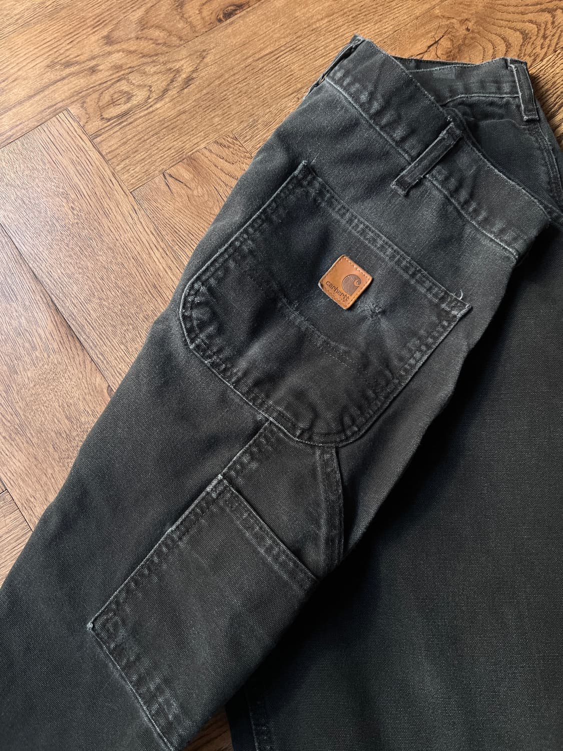 [35]칼하트 USA 데미지드 워싱 블랙 싱글니 카펜터 워크 팬츠 상품이미지5