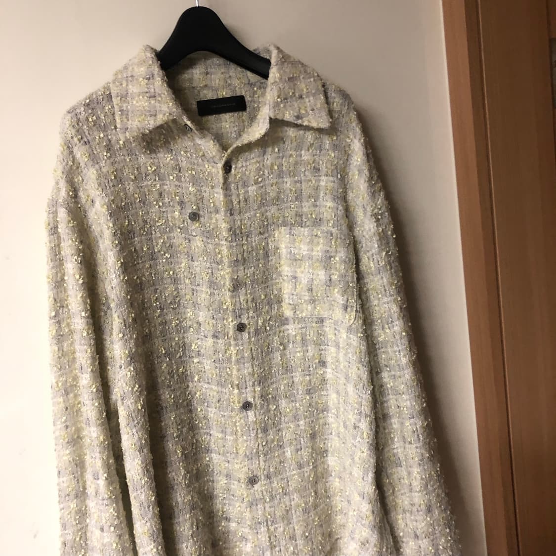 크러쉬어게인 트위드 셔츠 셔킷 L 가디건 자켓 상품이미지2