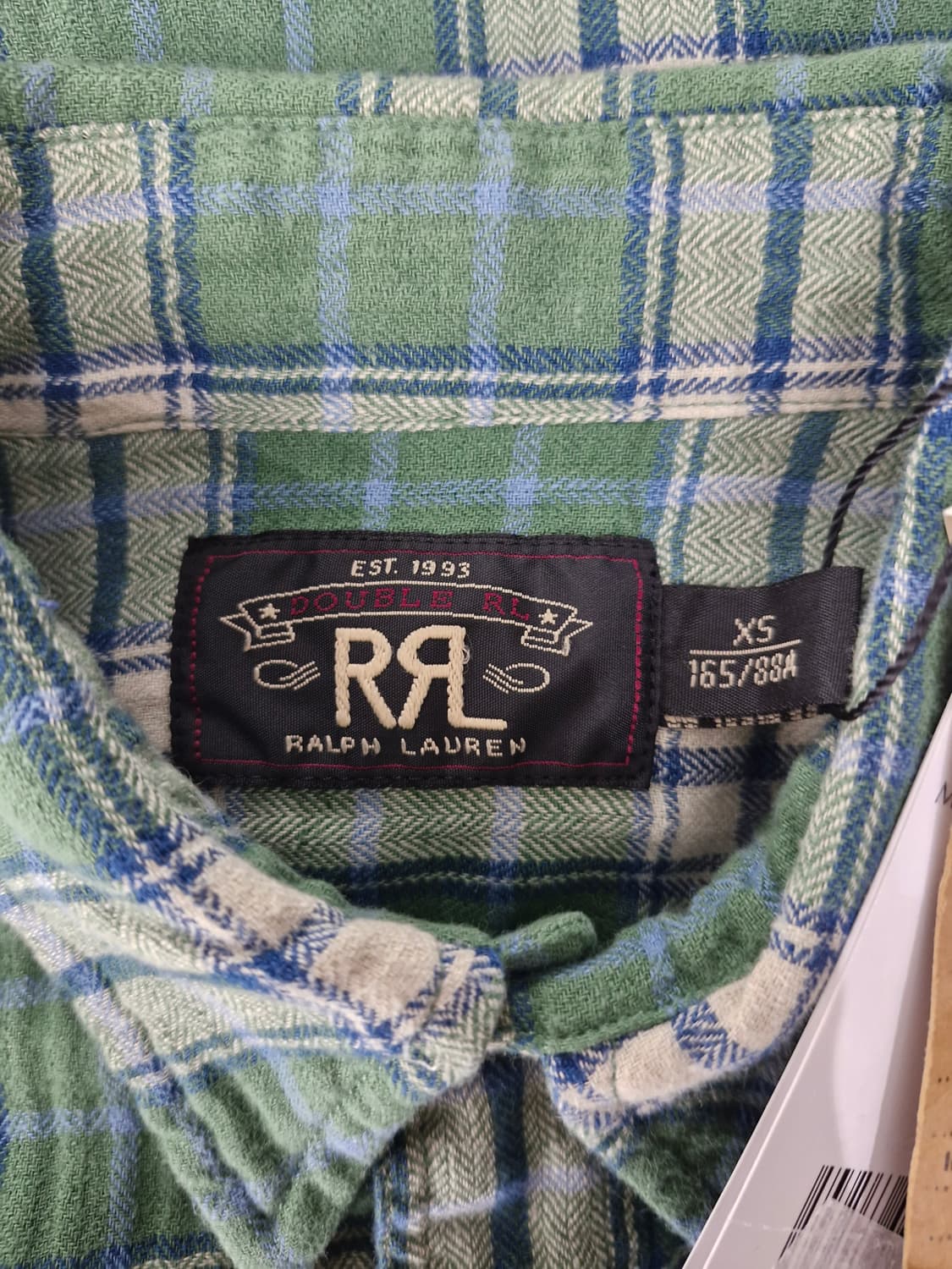 새상품)RRL 더블알엘 워크셔츠 그린체크 상품이미지7