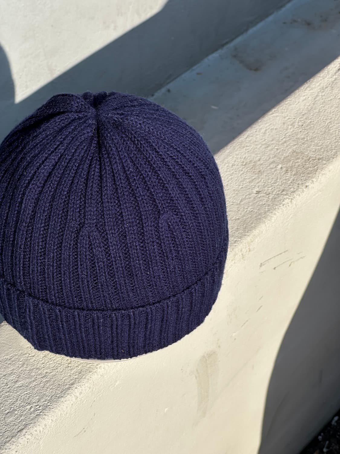 [F] 빈티지 네이비 골지 니트 비니 모자 상품이미지2