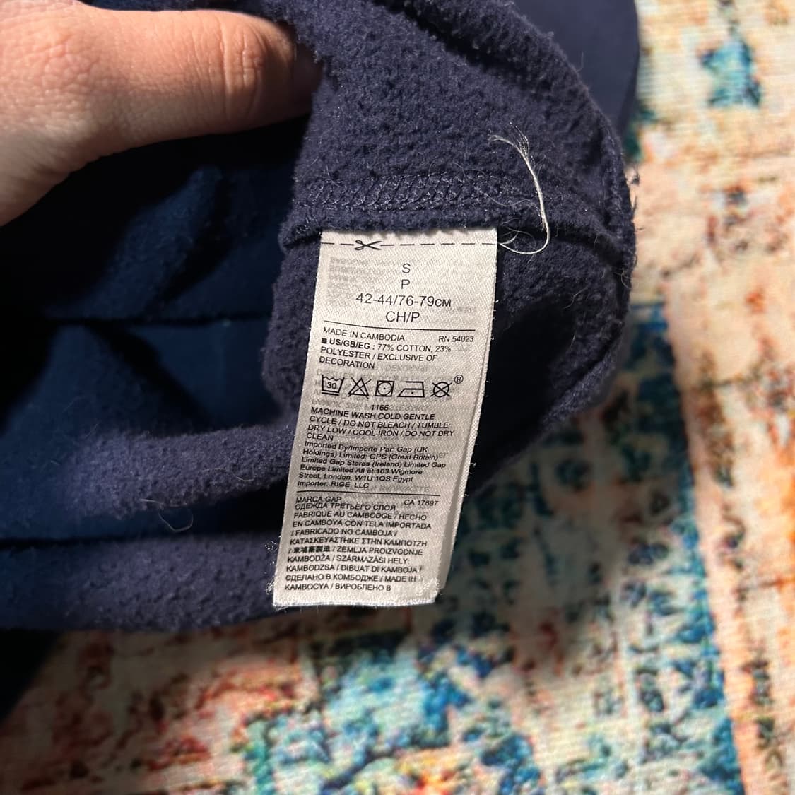 [M] GAP 로고 맨투맨 네이비 상품이미지4