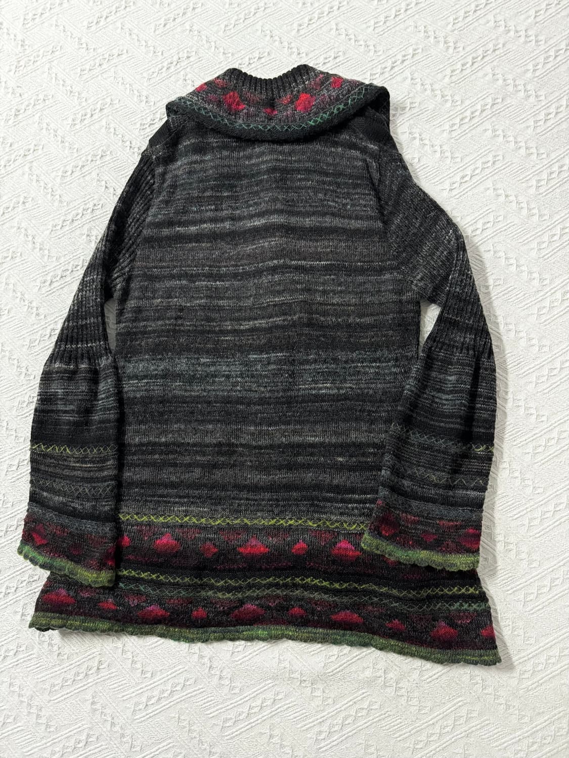 울 블렌디드 멀티 패턴/컬러 가디건 상품이미지10