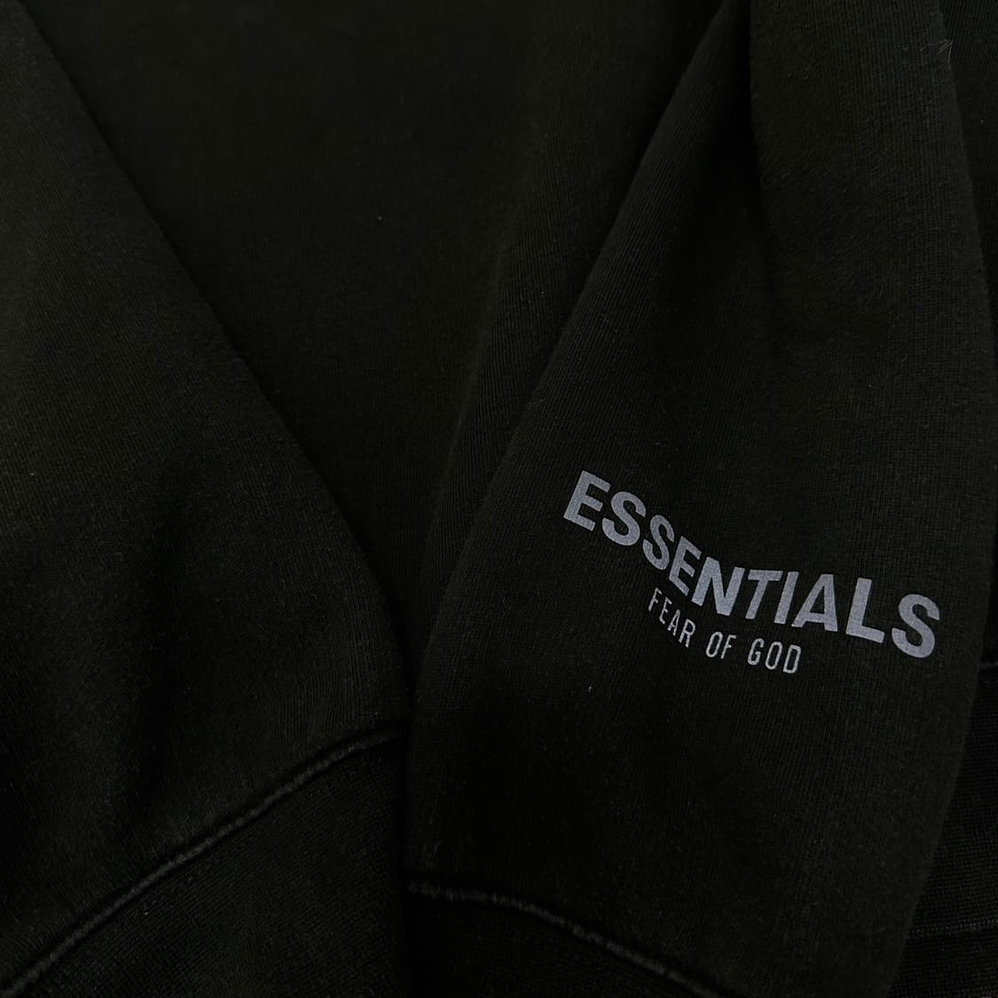 에센셜 기모 맨투맨 블랙 L 상품이미지4