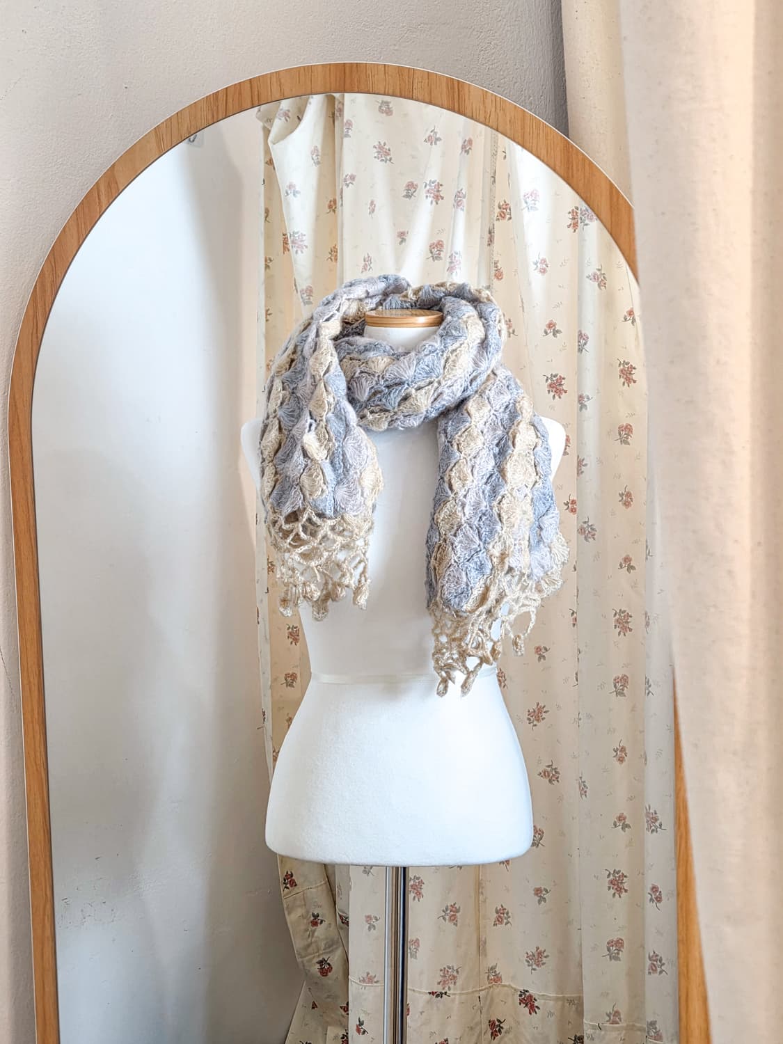 파스텔 뜨개 머플러 상품이미지1