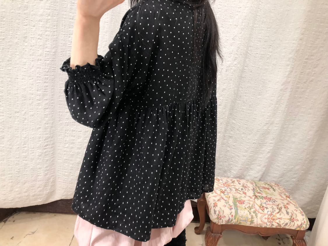 Dot black blouse 상품이미지4