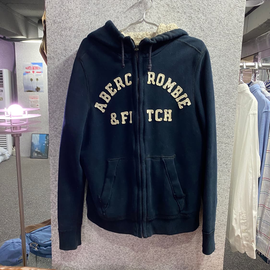 아베크롬비 앤 피치 아치로고 쉐르파 후드집업 B4590 상품이미지2