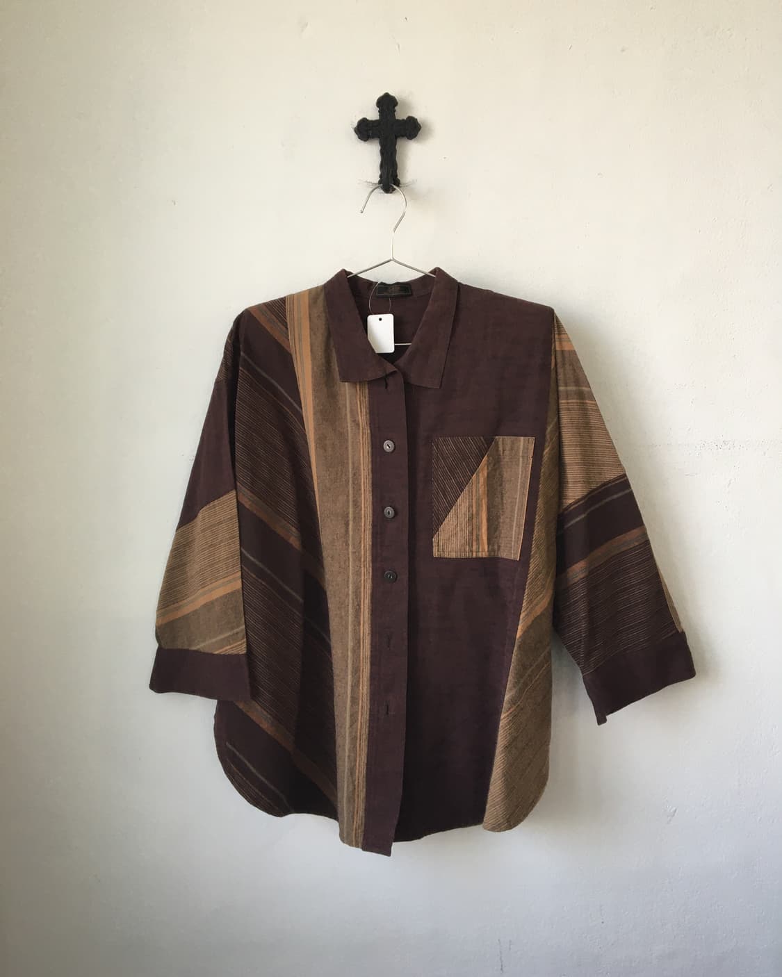 Stripe pattern mixed shirt 상품이미지2