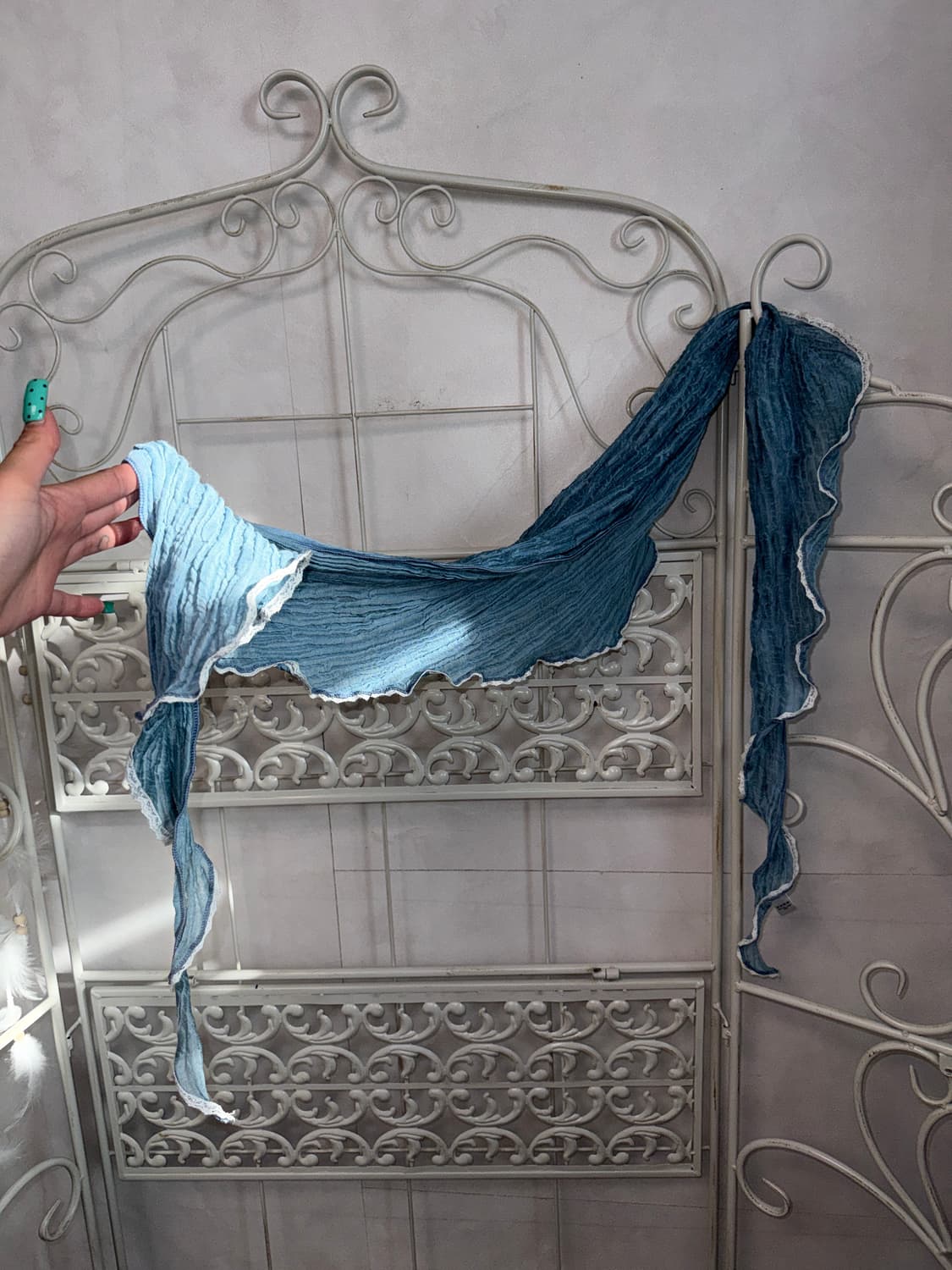 Mute blue lace scarf 상품이미지2