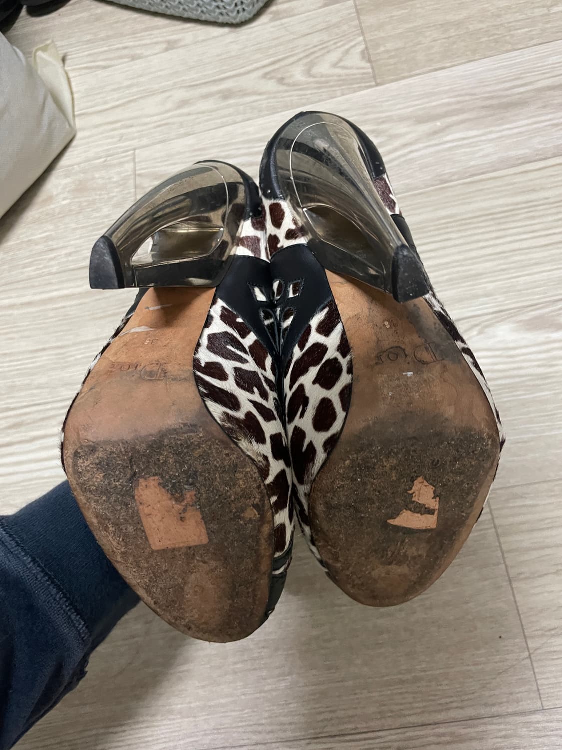 레오파드 송치 하이힐 상품이미지6