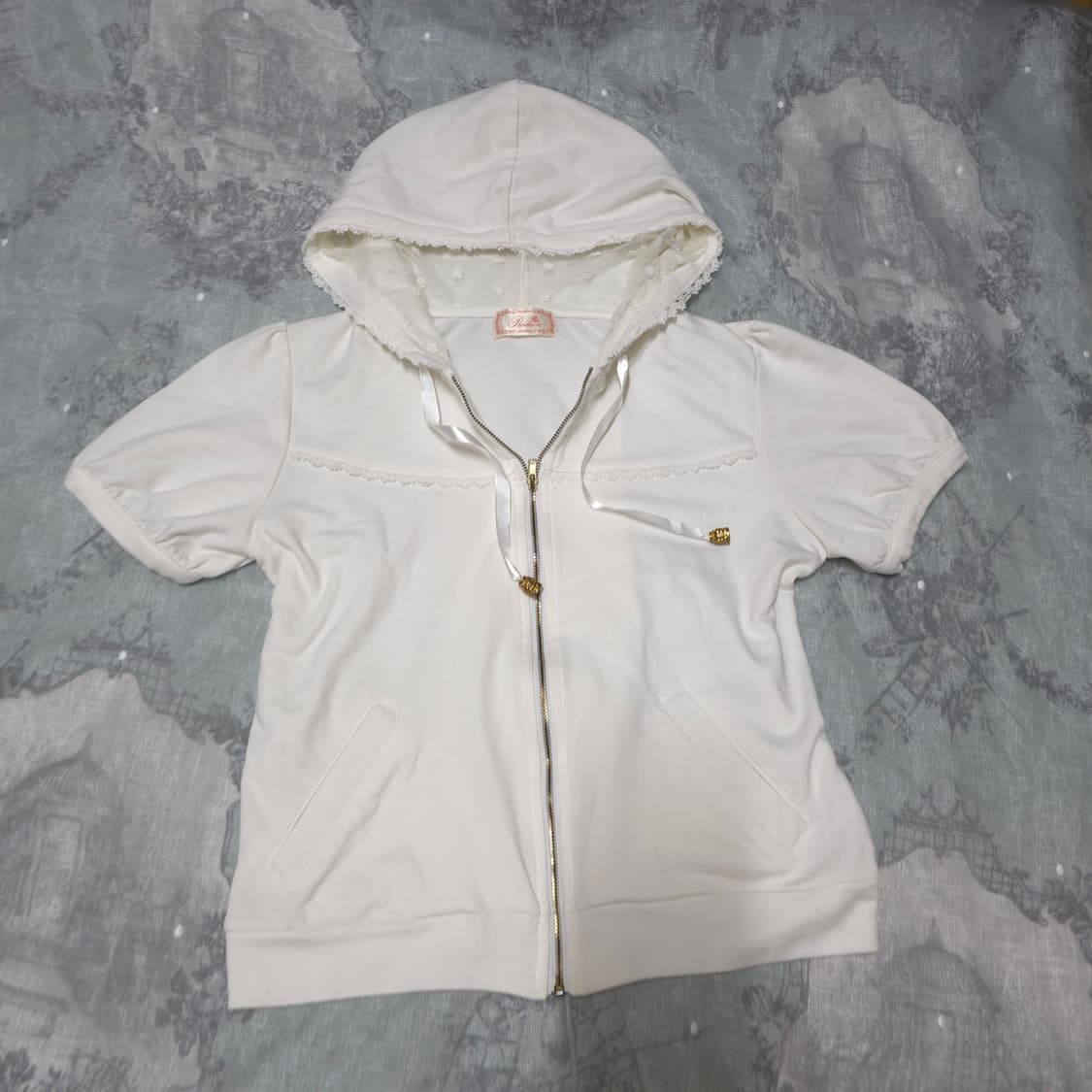 빈티지 로걀 반팔 후드집업 리즈리사 미셸마카롱 히메갸루 상품이미지2