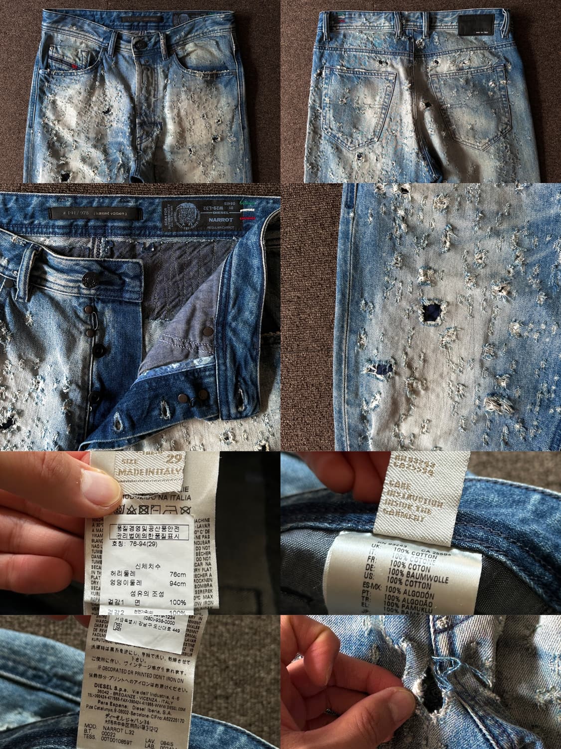 Diesel Limited Edition 불렛 마크 대미지 진 상품이미지10