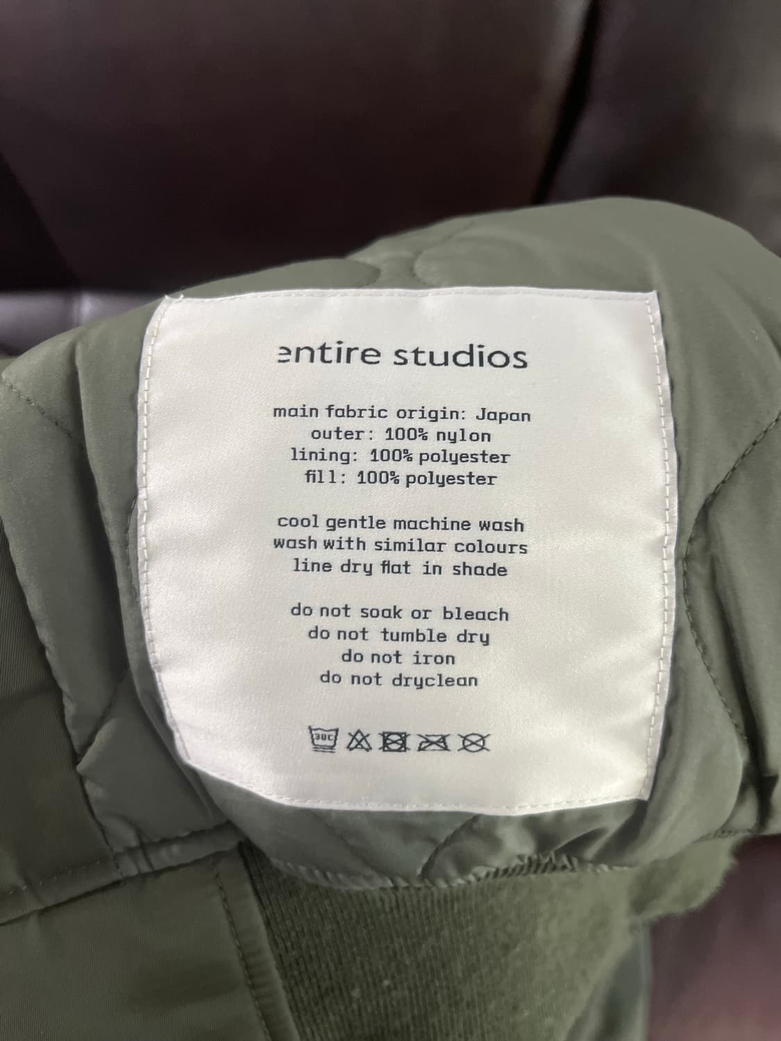 엔타이어스튜디오 브로드 봄버 카키 - 24FW 상품이미지5