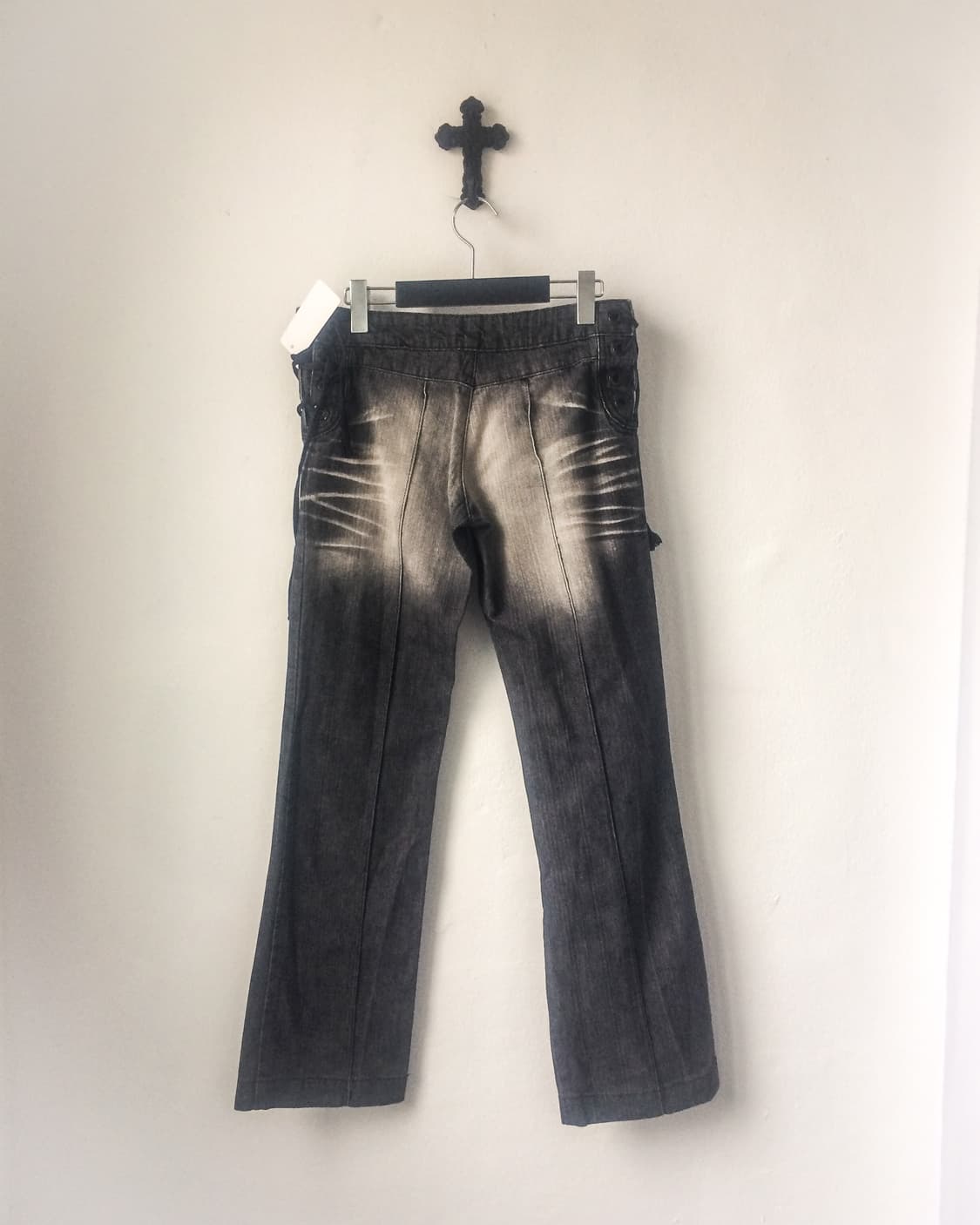 Side lace up point washing pants 상품이미지4