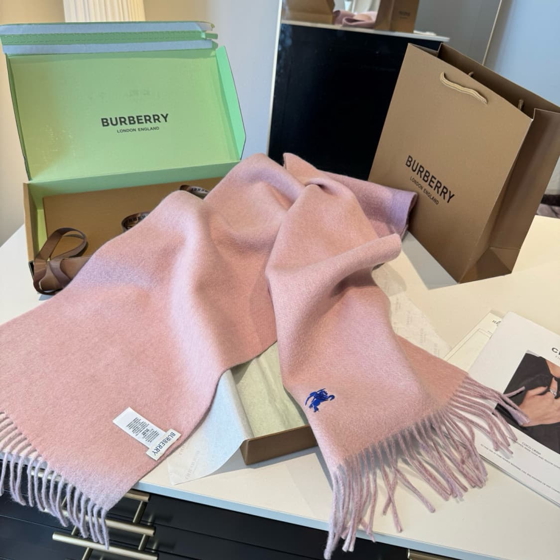 버버리 리버서블 스카프 100% 램스울
 상품이미지5