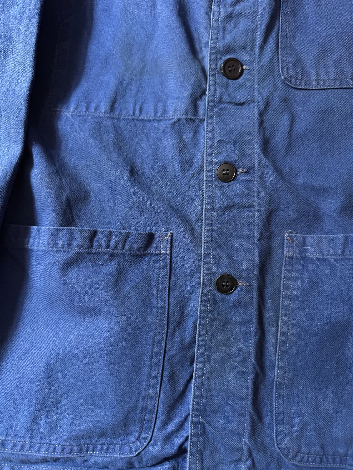 [M]6~70's 빈티지 페이딩 프렌치 워크 자켓 상품이미지4