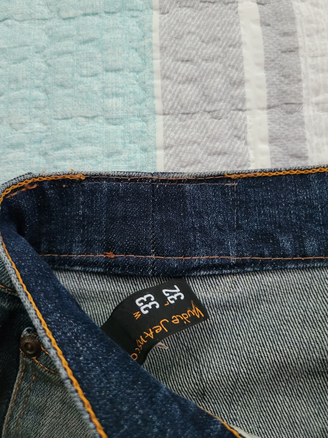 누디진 nudiejean 씬핀 매드 레플리카 데미지리페어 스판슬림진 32 상품이미지5