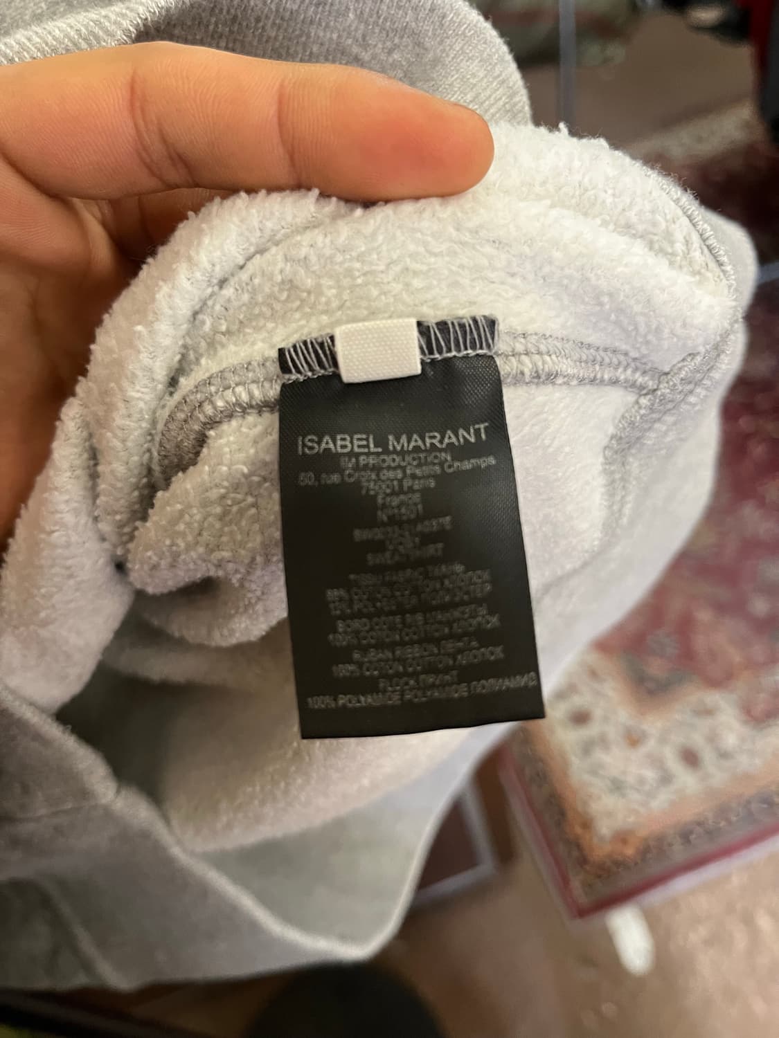 이자벨마랑 21FW 모비벨벳로고 기모 맨투맨 #csz628 상품이미지5