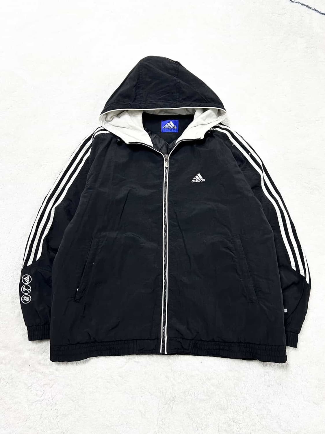 아디다스 90‘s 블랙 삼선 나일론 자켓 상품이미지5