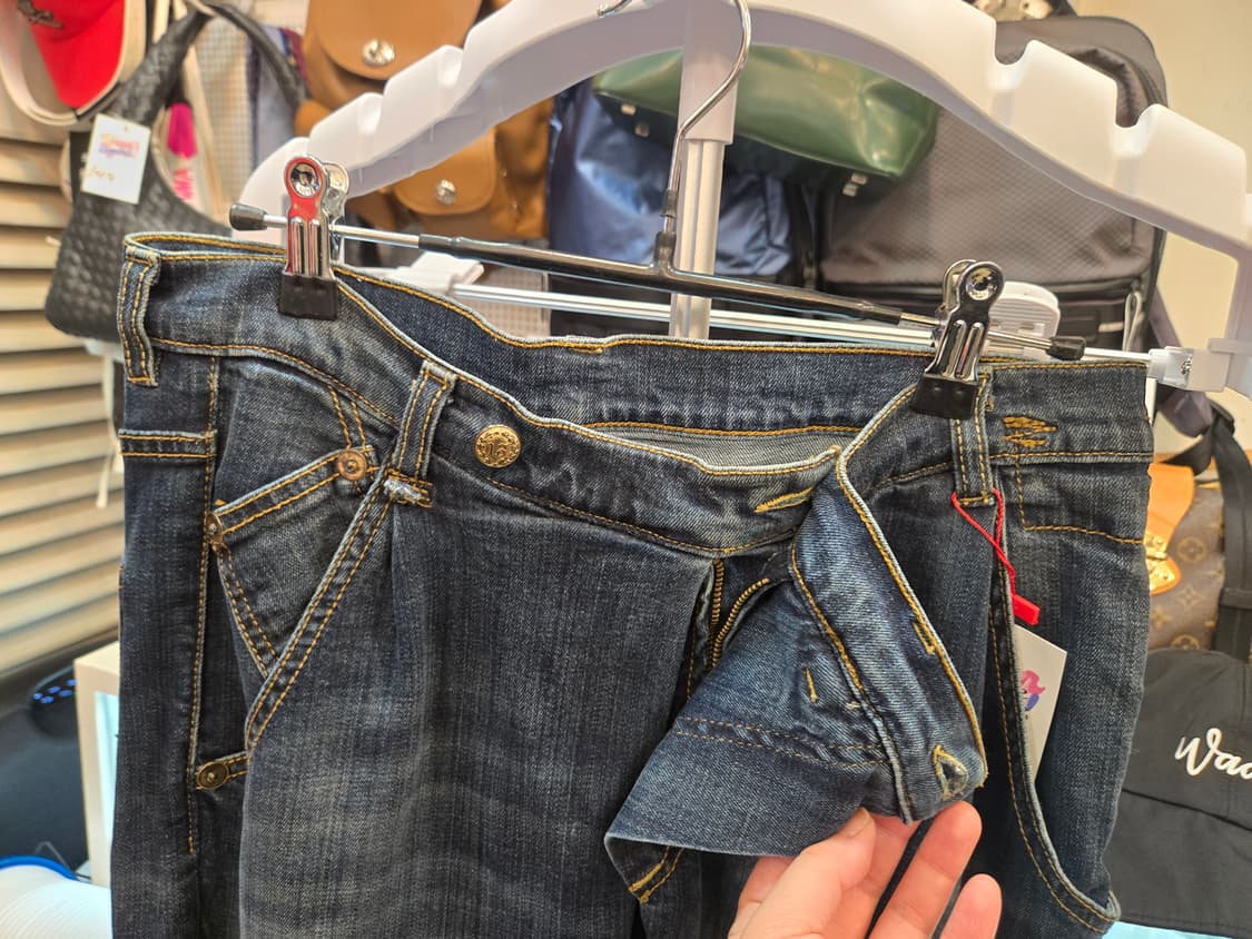 [쿨거환영]R13 크로스오버 비대칭 스판 데님 팬츠 상품이미지5