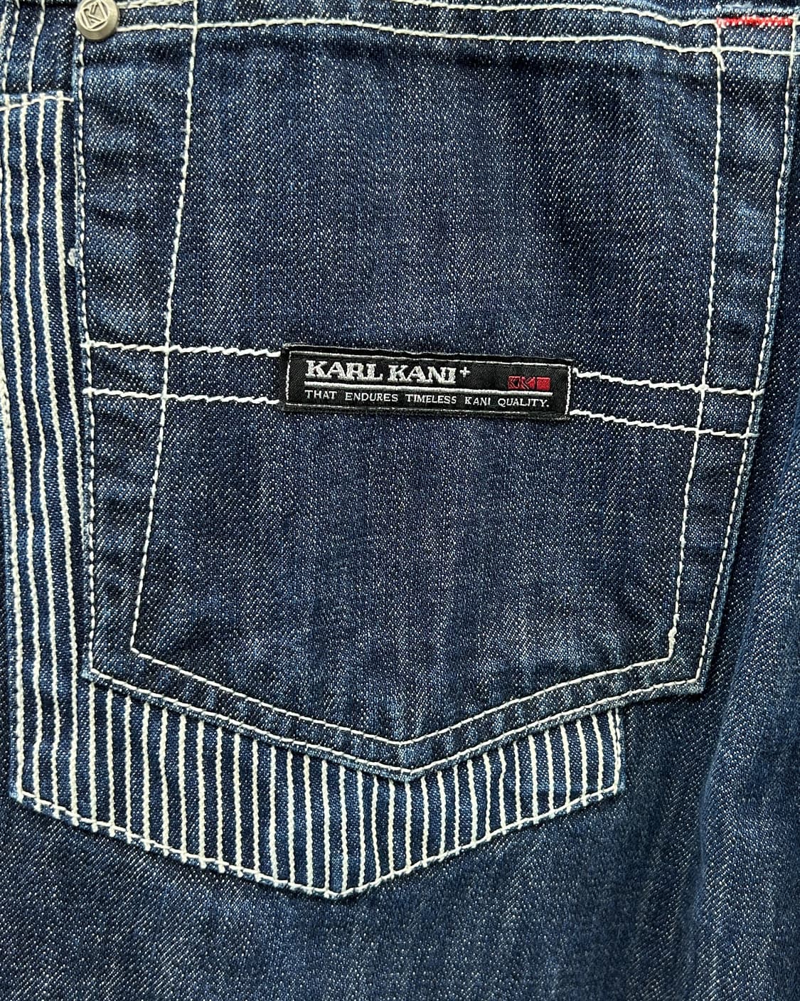 칼 카니 00s 멀티 패치 인디고 데님 팬츠 상품이미지6