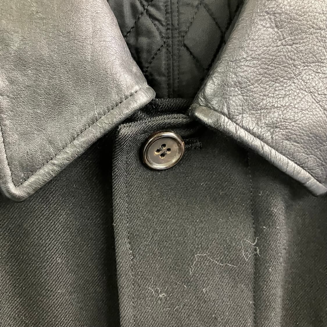 91's 꼼데가르송 블랙 레더 카라 헌팅 자켓 M 상품이미지5