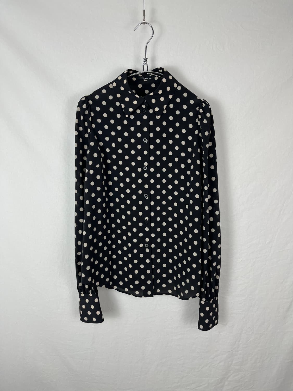Vintage (maede in japan) 폴카 도트 패턴 셔츠  상품이미지4