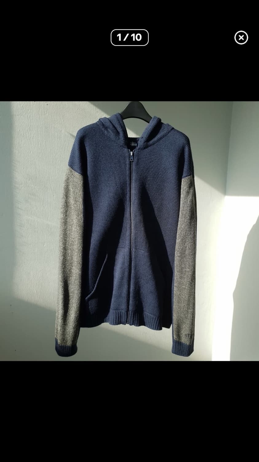 스투시 90‘s 니트 후드집업 상품이미지1